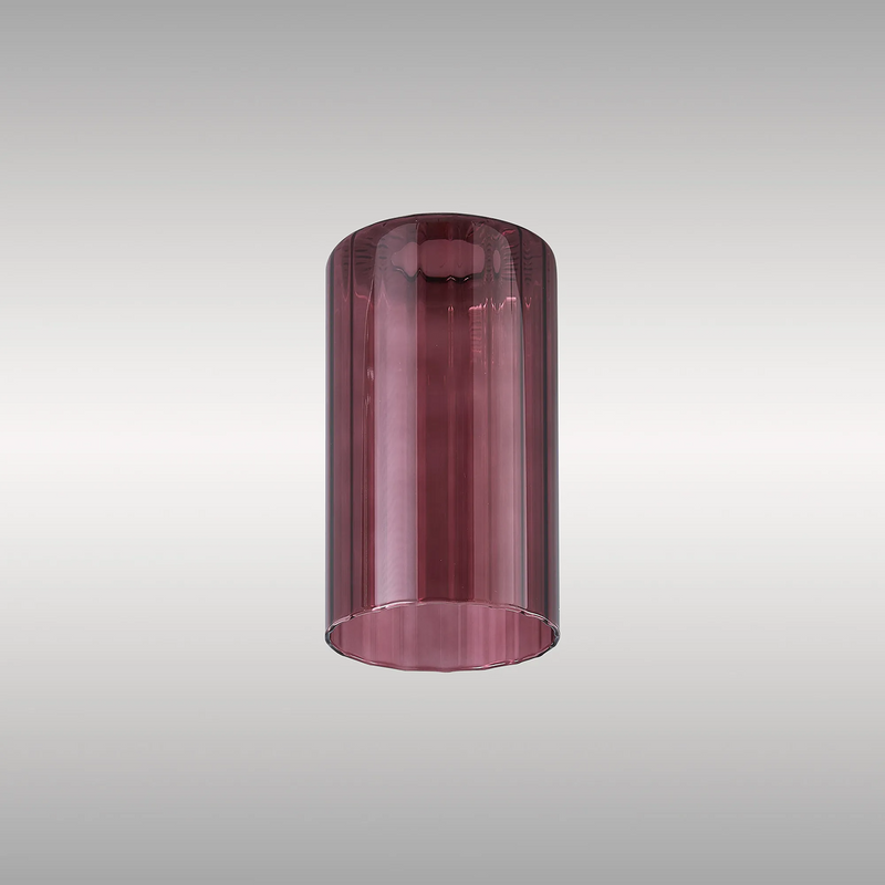 Load image into Gallery viewer, C-Lighting Budapest 100mm x 180mm Purple Ribbed Slim Tube Glass Shade - 61989
