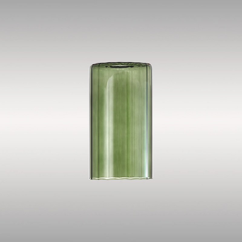 Load image into Gallery viewer, C-Lighting Budapest 100mm x 180mm Green Ribbed Slim Tube Glass Shade - 61988
