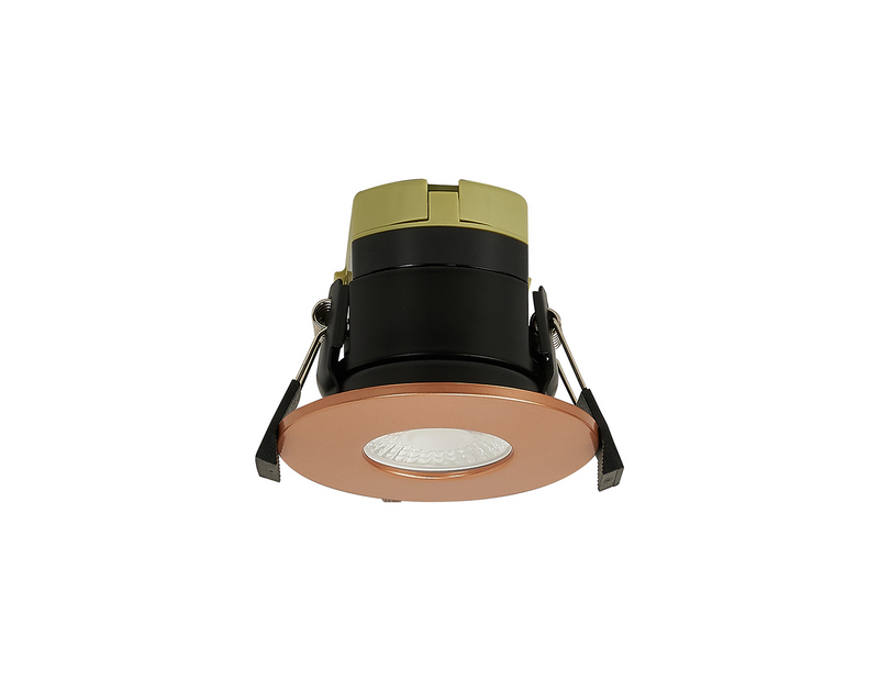 Load image into Gallery viewer, C-Lighting Vauxhall 8W Dimmable CCT LED Fire Rated Downlight Copper Fascia IP65 - 61718
