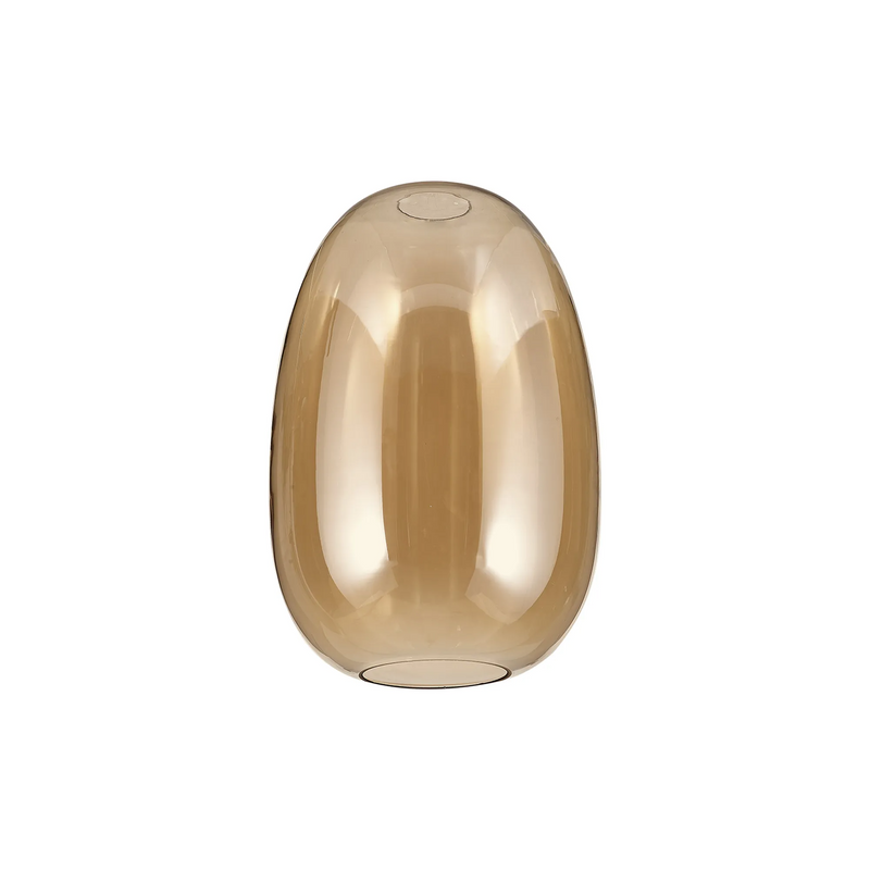 Load image into Gallery viewer, C-Lighting Budapest 200mm x 300mm Amber Plated Slim Curved Trapezium Glass Shade - 61631
