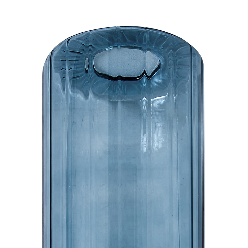 Load image into Gallery viewer, C-Lighting Budapest 100mm x 280mm Petrol Blue Ribbed Slim Tube Glass Shade - (Copy)
