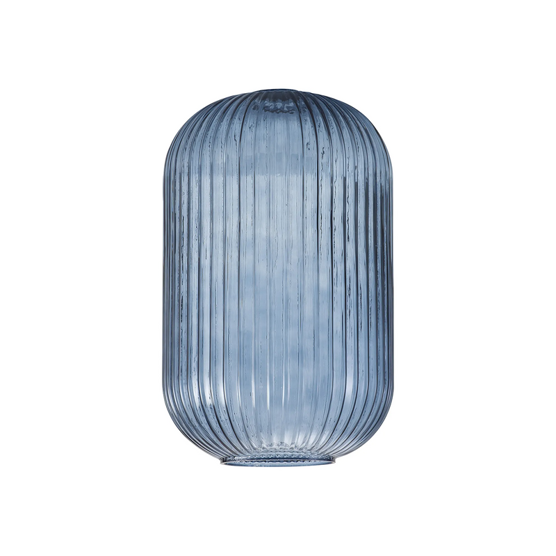 Load image into Gallery viewer, C-Lighting Chisel 20cm Tubular Ribbed Glass, Petrol Blue - 42744
