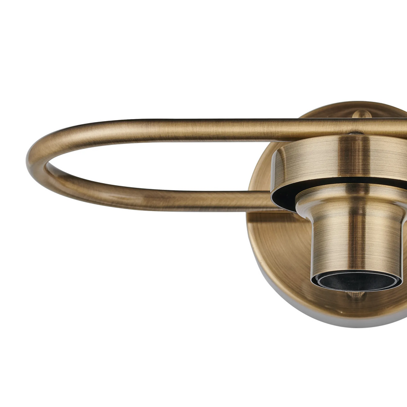 Load image into Gallery viewer, C-Lighting Budapest Antique Brass 1 Light E27 Switched Wall Light Round (FRAME ONLY) Suitable For A Vast Selection Of Glass Shades - 61653
