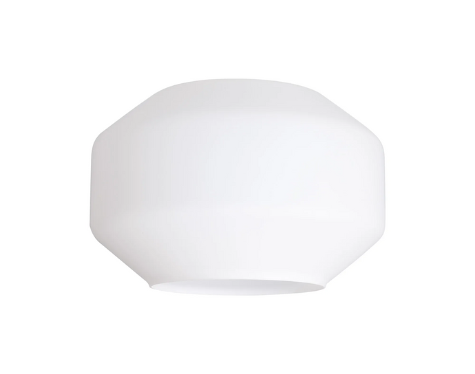 C-Lighting Kirby Chamfered Round 30cm Opal Glass - 42492