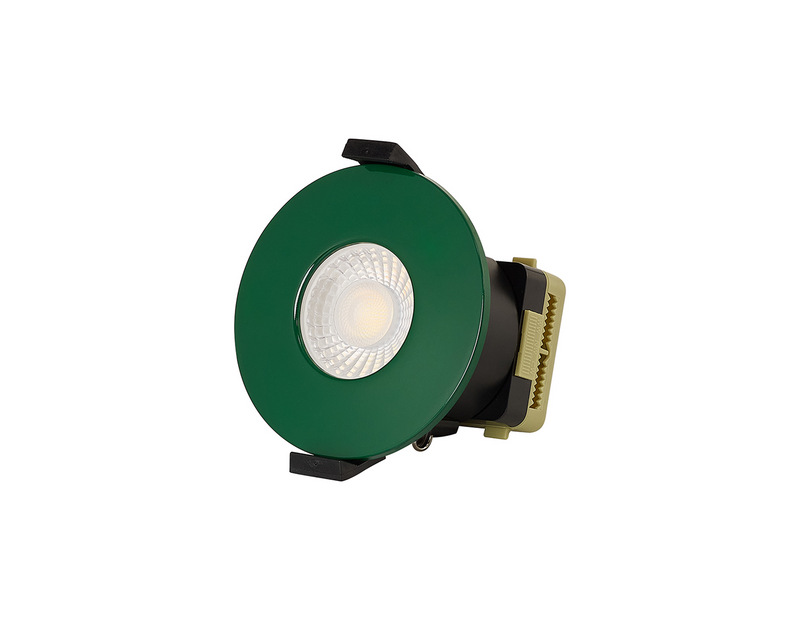 Load image into Gallery viewer, C-Lighting Vauxhall 8W Dimmable CCT LED Fire Rated Downlight Dark Green Fascia IP65 - 61720
