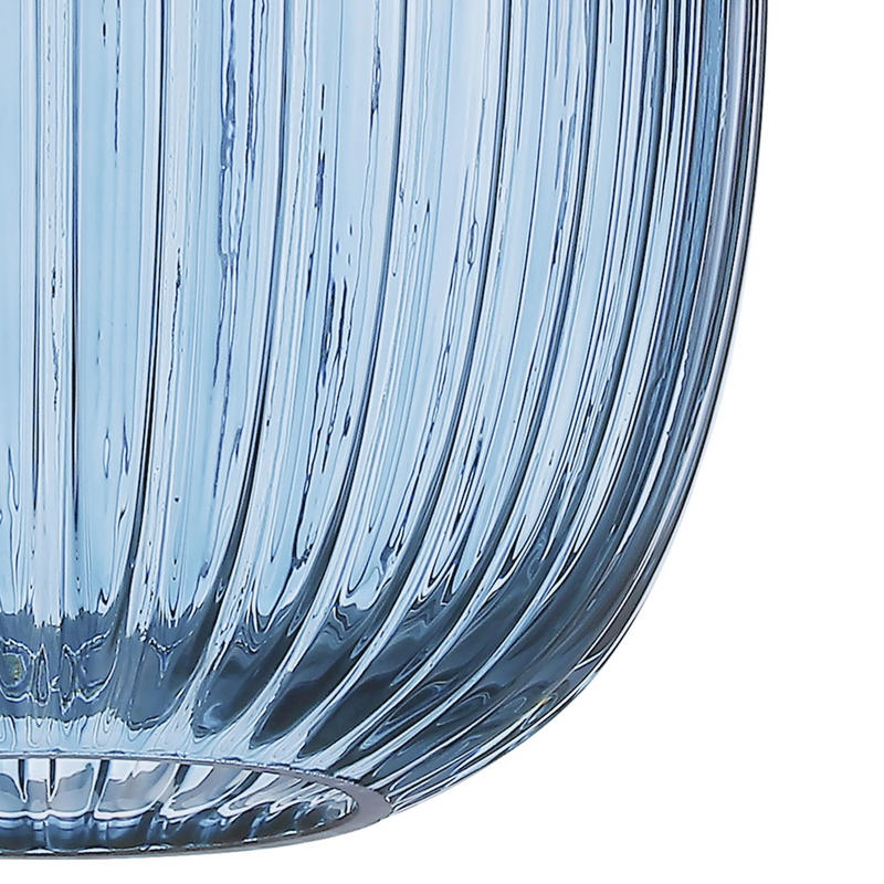 Load image into Gallery viewer, C-Lighting Chisel 20cm Almond Ribbed Glass, Petrol Blue - 52399
