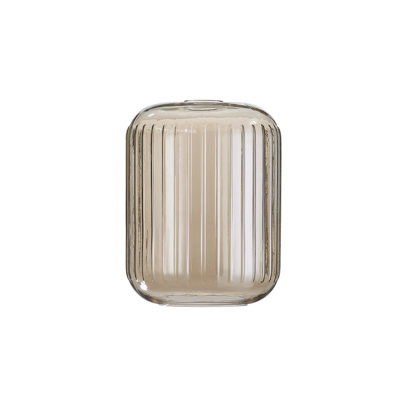 Load image into Gallery viewer, C-Lighting Budapest 200mm x 255mm Champagne Ribbed Cylinder Glass Shade  - 58247
