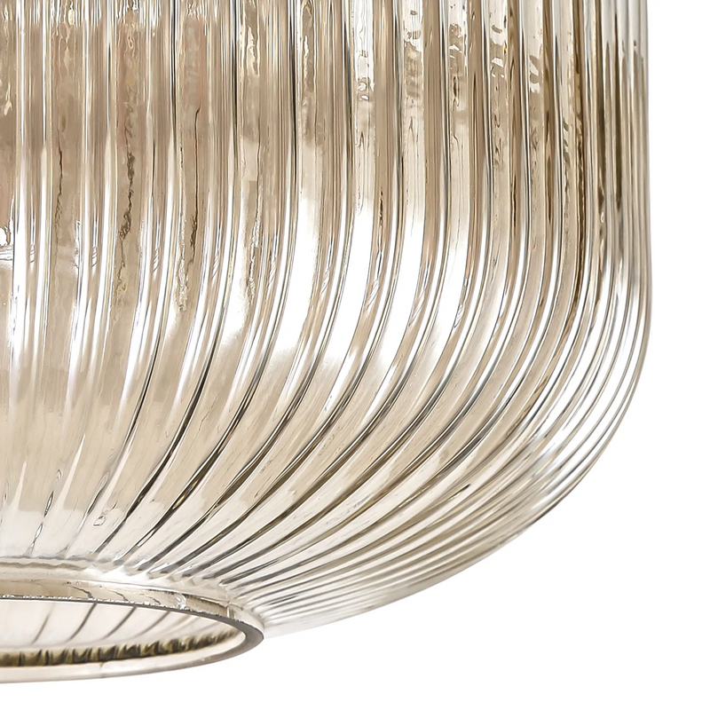 Load image into Gallery viewer, C-Lighting Chisel 30cm Round Ribbed Glass, Champagne - 33238
