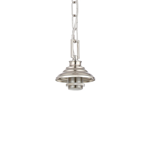 C-Lighting Nash 11cm Single Pendant (FRAME ONLY), 1 x E27, Polished Nickel - 61577