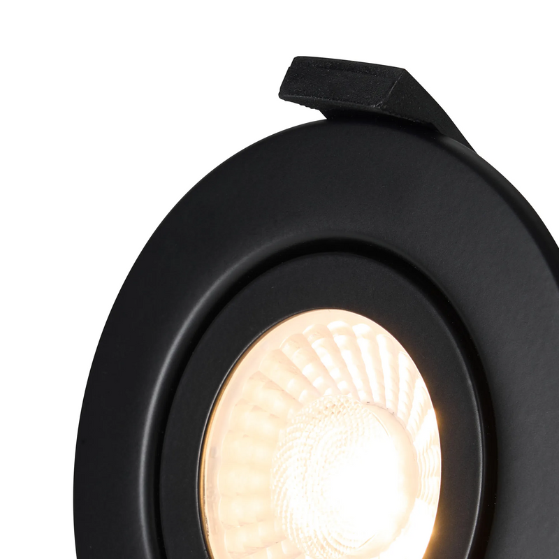 Load image into Gallery viewer, C-Lighting Francisco , Triac Dimmable CCT LED Fire Rated Adjustable Downlight, Matt Black, Cut Out: 70mm, 700lm, 60°, DRIVER INC., IP65 - 61552
