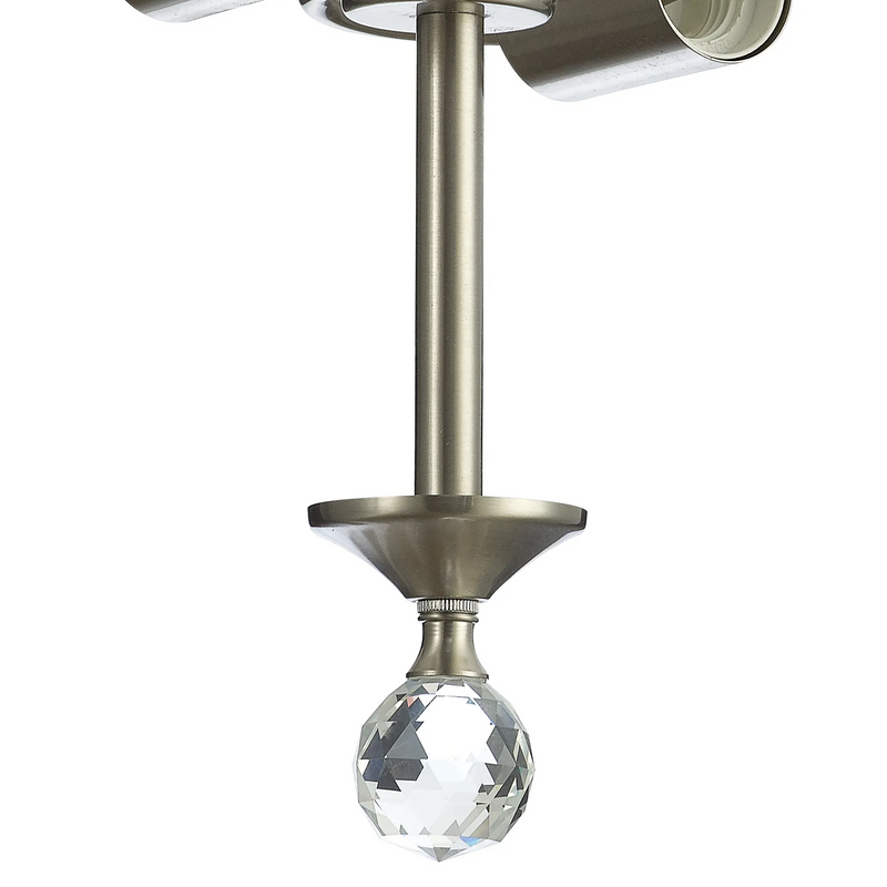 Load image into Gallery viewer, C-Lighting Nash 16.8cm Semi Flush Ceiling Light (FRAME ONLY), 2 x E27, Satin Nickel - 42470
