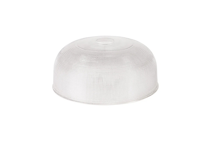 C-Lighting Kirby Round 26.5cm Prismatic Effect Clear Glass Lampshade - 29341