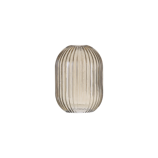 C-Lighting Chisel 14x19.7cm Almond Ribbed Glass, Champagne - 57234