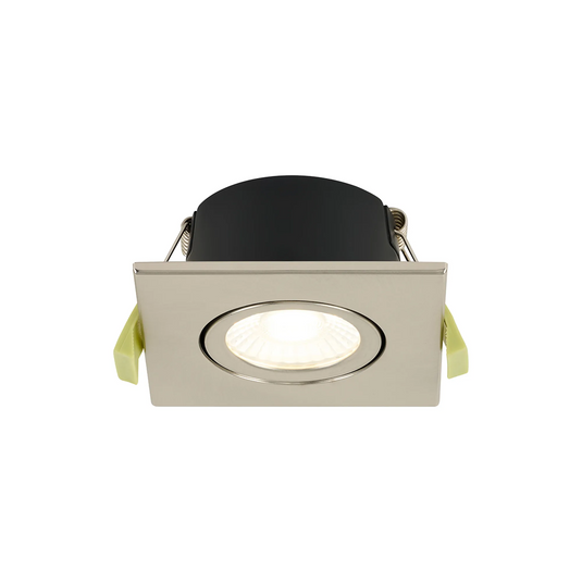 C-Lighting Molly 4/6/8W, Triac Dimmable 4CCT LED Fire Rated Downlight, Satin Nickel Square Tilt - 72992