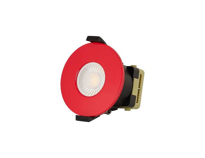 C-Lighting Vauxhall 8W Dimmable CCT LED Fire Rated Downlight Strawberry Fascia IP65 - 62013