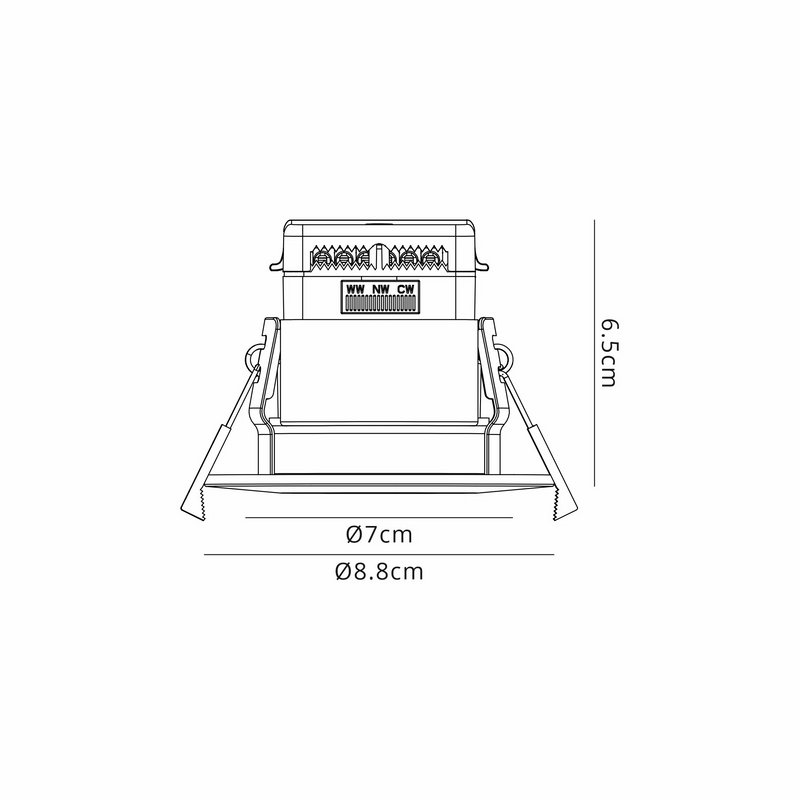 Load image into Gallery viewer, C-Lighting Vauxhall 8W Dimmable CCT LED Fire Rated Downlight Satin Nickel Fascia IP65 - 42507
