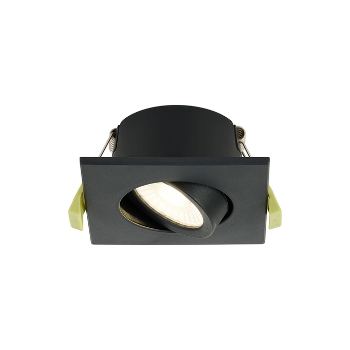 C-Lighting Molly 4/6/8W, Triac Dimmable 4CCT LED Fire Rated Downlight, Black Square Tilt - 72990