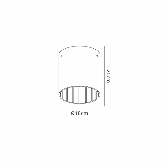 C-Lighting Bridge Ribbed Round Ceiling Flush, 1 Light Flush Fitting E27, Dark Grey/Amber Wide Line Glass -