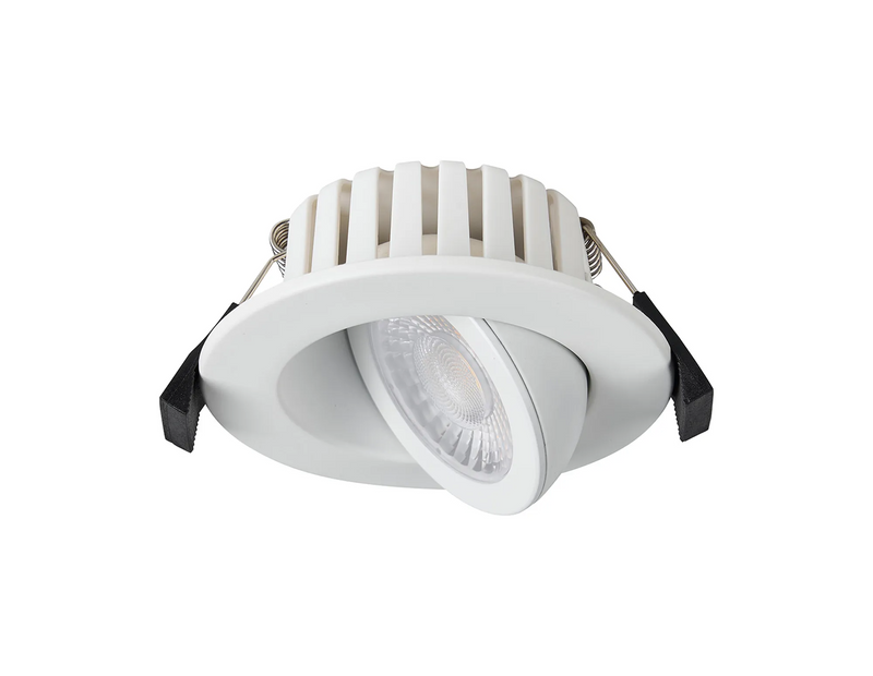 Load image into Gallery viewer, C-Lighting Francisco , Triac Dimmable CCT LED Fire Rated Adjustable Downlight, White, Cut Out: 70mm, 700lm, 60°, DRIVER INC., IP65 - 61548
