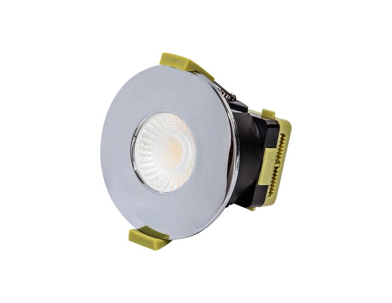 Load image into Gallery viewer, C-Lighting Vauxhall 8W Dimmable CCT LED Fire Rated Downlight Chrome Fascia IP65 - 42504
