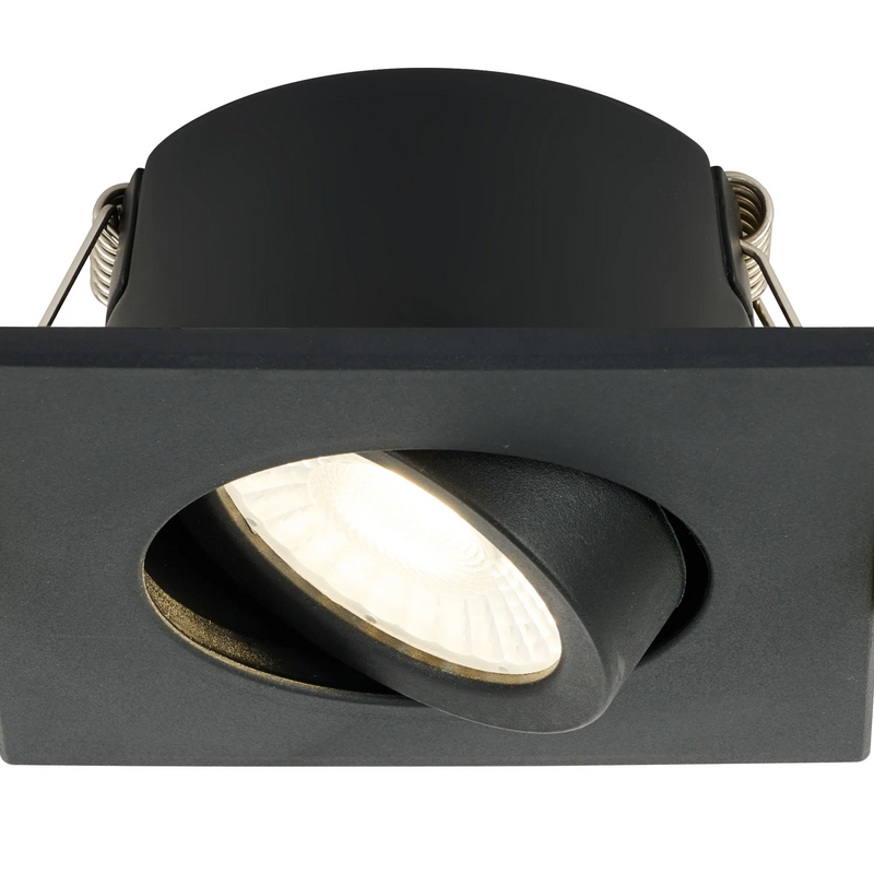 Load image into Gallery viewer, C-Lighting Molly 4/6/8W, Triac Dimmable 4CCT LED Fire Rated Downlight, Black Square Tilt - 72990
