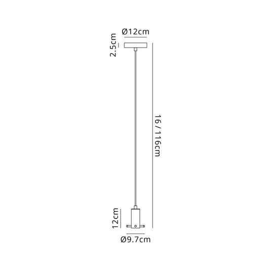 C-Lighting Hektor Single Pendant With 23cm x 18cm Shade, 1 Light E27, Sand Black/Brown/Copper Metal Shade  - 60870