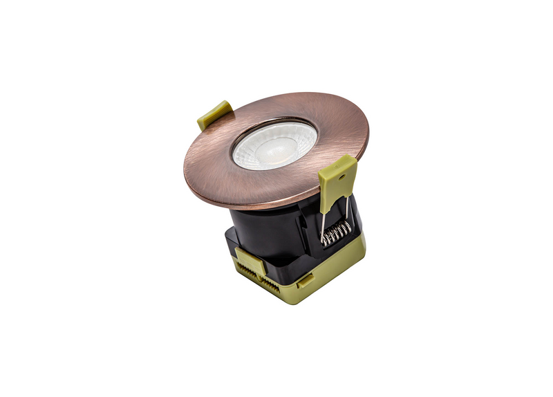 Load image into Gallery viewer, C-Lighting Vauxhall 8W Dimmable CCT LED Fire Rated Downlight Antique Copper Fascia IP65 - 42501
