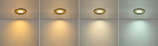 C-Lighting Molly 4/6/8W, Triac Dimmable 4CCT LED Fire Rated Downlight, Antique Brass Round Fixed - 72974