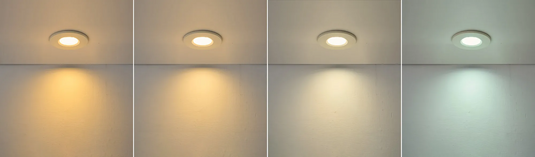 C-Lighting Molly 4/6/8W, Triac Dimmable 4CCT LED Fire Rated Downlight, White Round Fixed - 72976