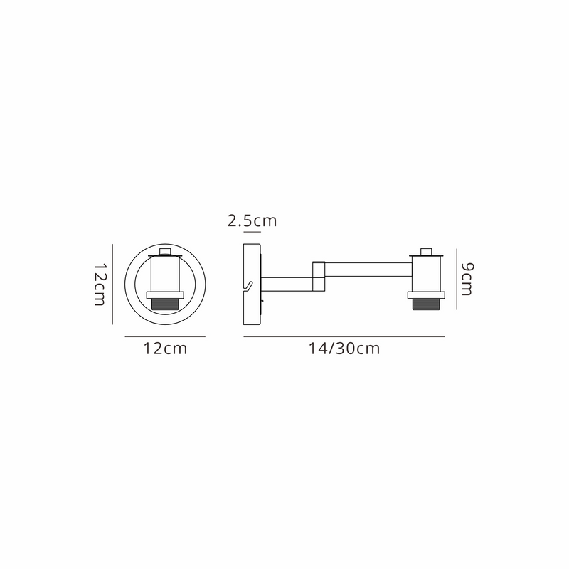 Load image into Gallery viewer, C-Lighting Sophia Adjustable Wall Light 1 Light E14, Sand Black/Brass/Amber Fade Wine Glass Glass - 61565
