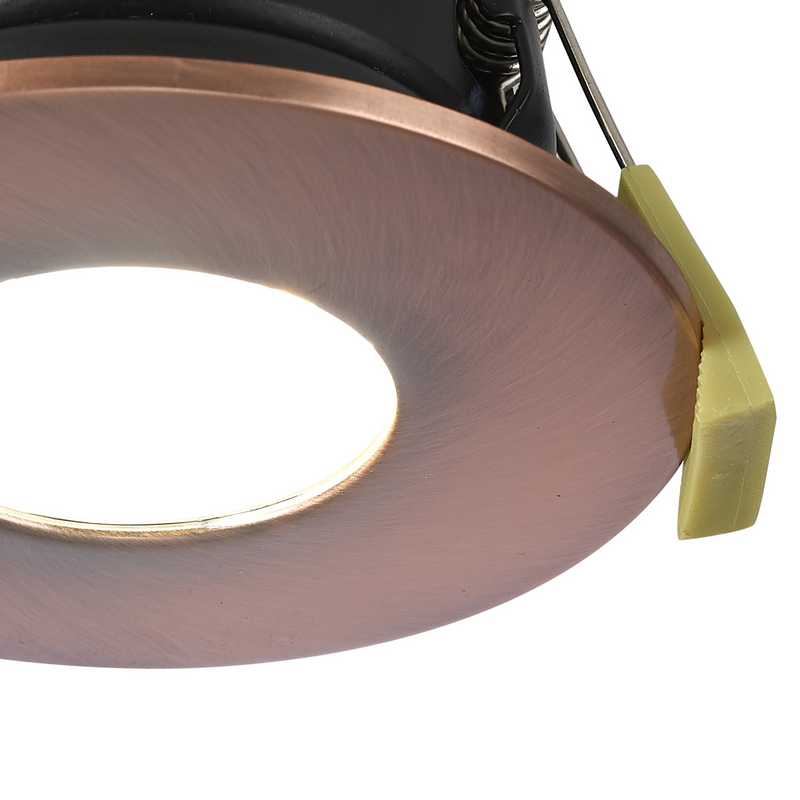 Load image into Gallery viewer, C-Lighting Vauxhall 8W Dimmable CCT LED Fire Rated Downlight Antique Copper Fascia IP65 - 42501
