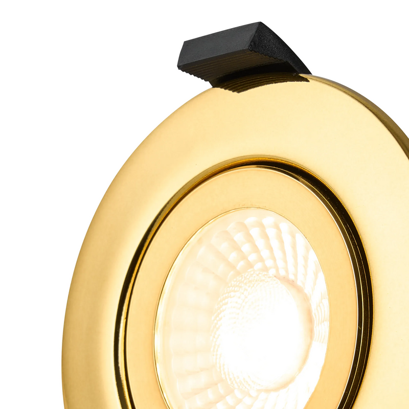 Load image into Gallery viewer, C-Lighting Francisco , Triac Dimmable CCT LED Fire Rated Adjustable Downlight, Brass, Cut Out: 70mm, 700lm, 60°, DRIVER INC., IP65 - 61550
