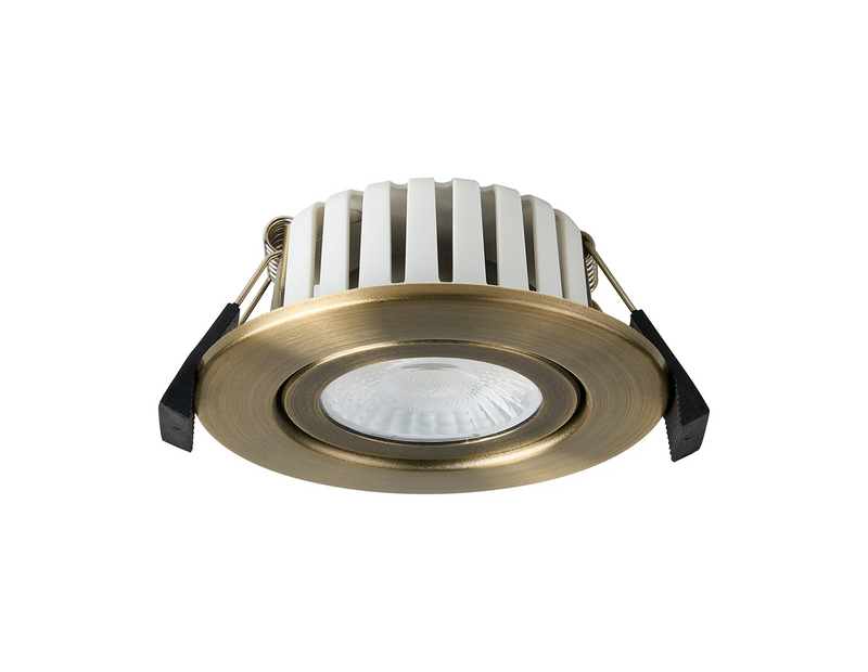 Load image into Gallery viewer, C-Lighting Francisco , Triac Dimmable CCT LED Fire Rated Adjustable Downlight, Antique Brass, Cut Out: 70mm, 700lm, 60°, DRIVER INC., IP65 - 61553
