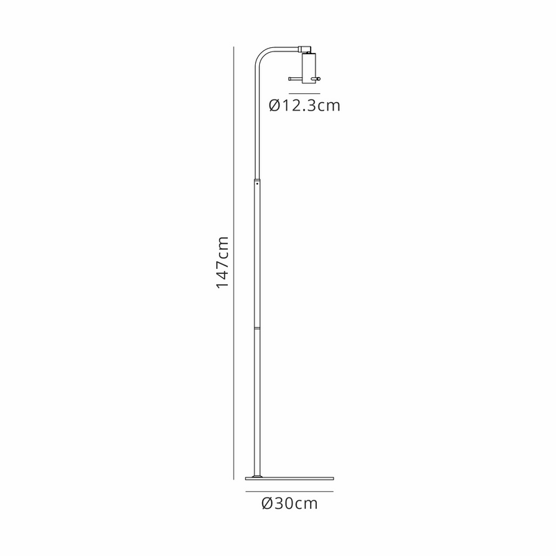 Load image into Gallery viewer, C-Lighting Hektor Floor Lamp With 23cm x 18cm Shade, 1 Light E27, Sand Black/Light Grey/Silver Metal Shade - 60828
