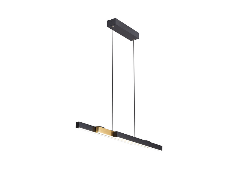 Load image into Gallery viewer, C-Lighting Hayling Expandable Linear Pendant , 24W LED, 4000K, 1200lm, Sand Black/Gold, 3yrs Warranty - 60736
