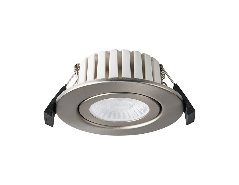 Load image into Gallery viewer, C-Lighting Francisco , Triac Dimmable CCT LED Fire Rated Adjustable Downlight, Brushed Nickel, Cut Out: 70mm, 700lm, 60°, DRIVER INC., IP65 - 61551
