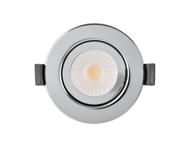 Load image into Gallery viewer, C-Lighting Francisco , Triac Dimmable CCT LED Fire Rated Adjustable Downlight, Chrome, Cut Out: 70mm, 700lm, 60°, DRIVER INC., IP65 - 61549
