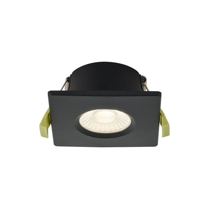 C-Lighting Molly 4/6/8W, Triac Dimmable 4CCT LED Fire Rated Downlight, Black Square Fixed - 72985