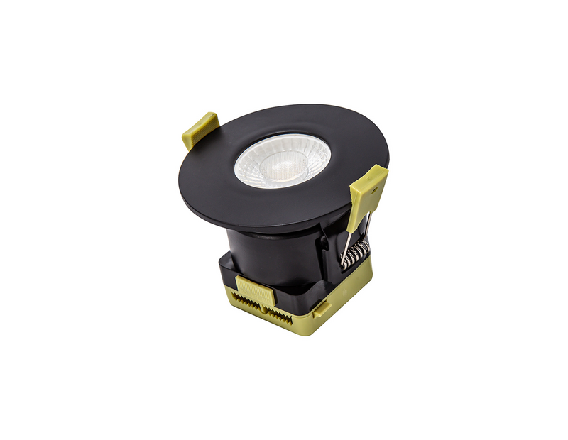 Load image into Gallery viewer, C-Lighting Vauxhall 8W Dimmable CCT LED Fire Rated Downlight Matt Black Fascia IP65 - 42506
