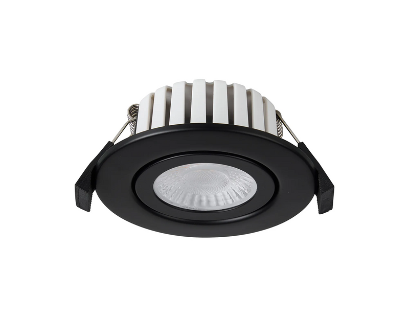 Load image into Gallery viewer, C-Lighting Francisco , Triac Dimmable CCT LED Fire Rated Adjustable Downlight, Matt Black, Cut Out: 70mm, 700lm, 60°, DRIVER INC., IP65 - 61552
