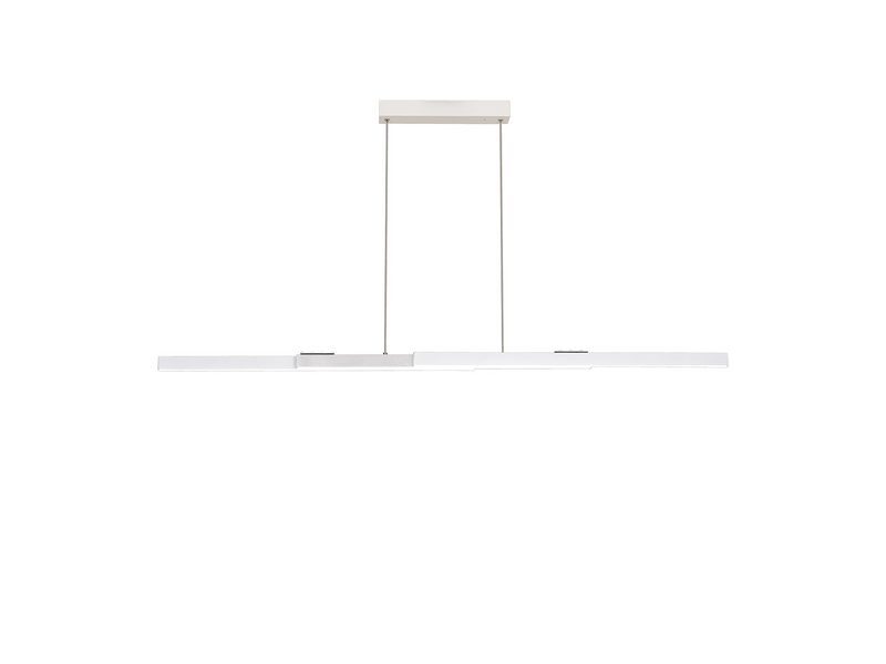 Load image into Gallery viewer, C-Lighting Hayling Expandable Linear Pendant , 40W LED, Remote Control CCT Tuneable White 3000K-6000K, 2200lm, Sand White/Aluminium, 3yrs Warranty - 60738
