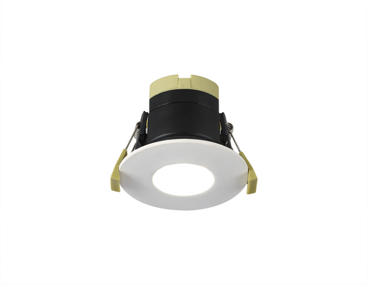 C-Lighting Vauxhall 8W Dimmable CCT LED Fire Rated Downlight Matt White Fascia IP65 - 42508