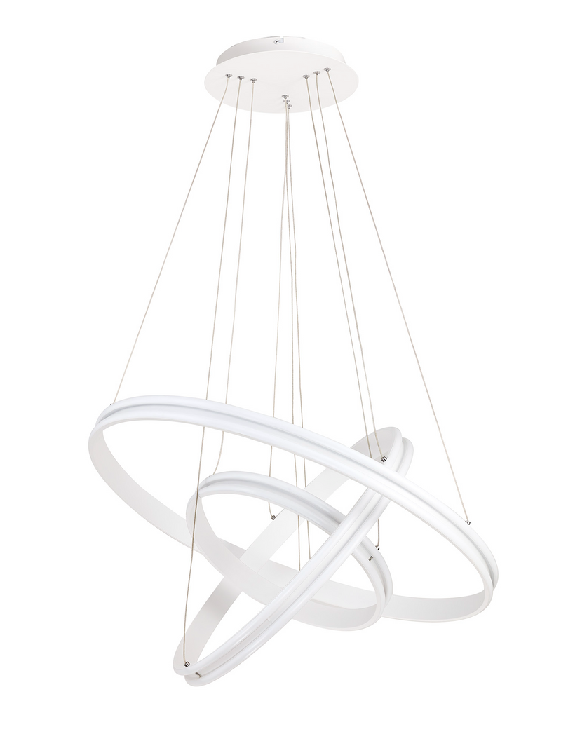 Load image into Gallery viewer, C-Lighting Circles Pendant, 3 Light 50W,30W,20W LED, 4000K, 5470lm, Dimmable, Matt White, 3yrs Warranty - 29192
