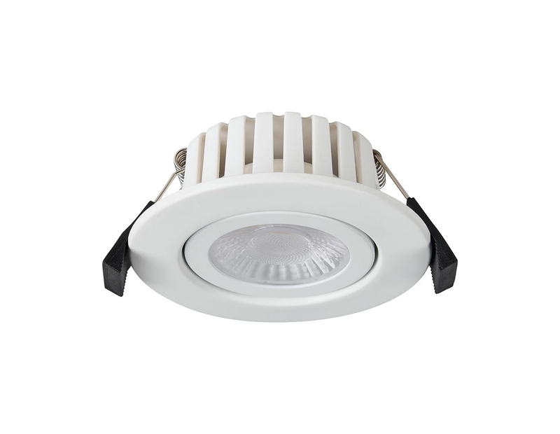 Load image into Gallery viewer, C-Lighting Francisco , Triac Dimmable CCT LED Fire Rated Adjustable Downlight, White, Cut Out: 70mm, 700lm, 60°, DRIVER INC., IP65 - 61548
