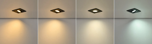 C-Lighting Molly 4/6/8W, Triac Dimmable 4CCT LED Fire Rated Downlight, Black Square Tilt - 72990