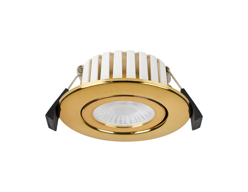 Load image into Gallery viewer, C-Lighting Francisco , Triac Dimmable CCT LED Fire Rated Adjustable Downlight, Brass, Cut Out: 70mm, 700lm, 60°, DRIVER INC., IP65 - 61550
