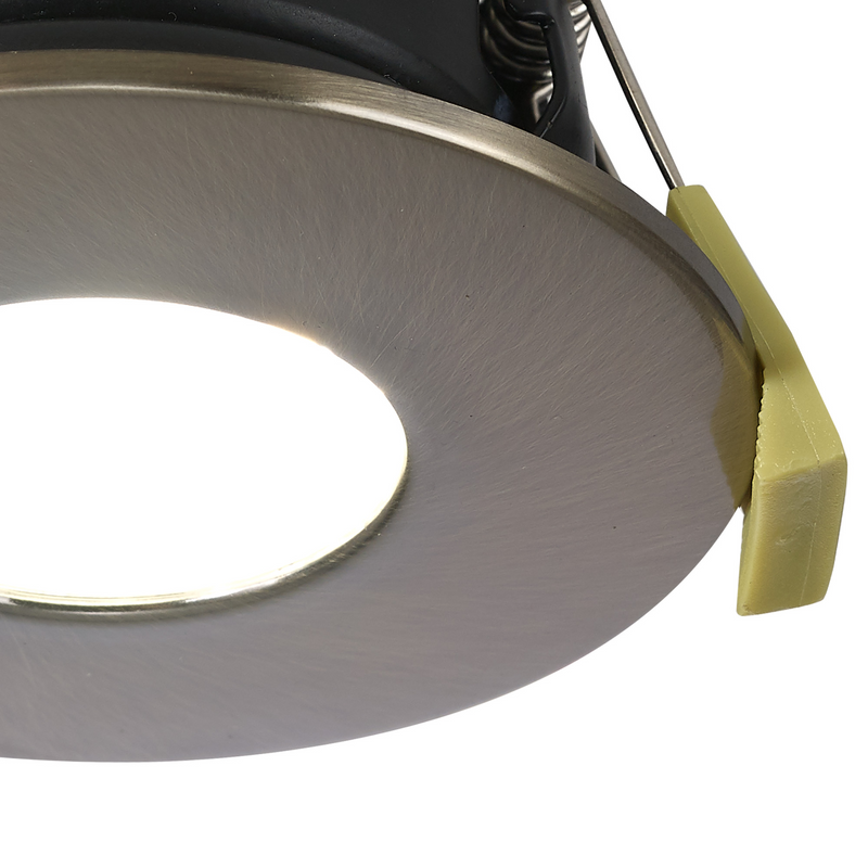 Load image into Gallery viewer, C-Lighting Vauxhall 8W Dimmable CCT LED Fire Rated Downlight Antique Brass Fascia IP65 - 42500
