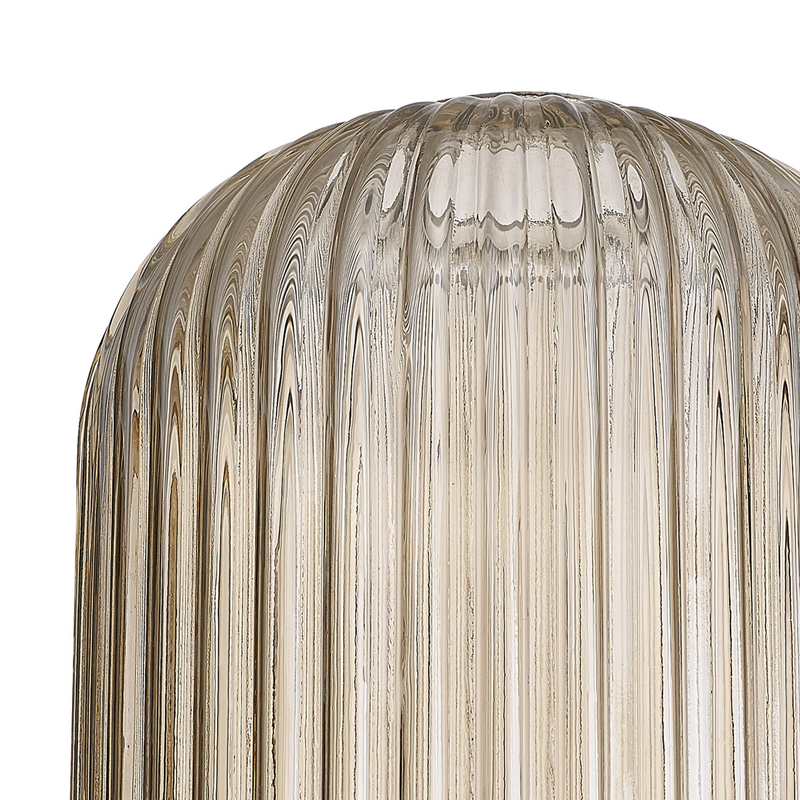 Load image into Gallery viewer, C-Lighting Chisel 14cm Tubular Ribbed Glass, Champagne - 57222
