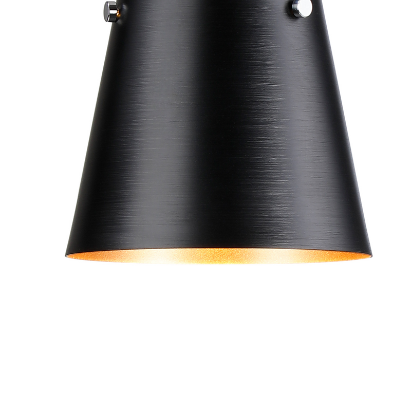 Load image into Gallery viewer, C-Lighting Hektor Table Lamp With 16cm x 14cm Shade, 1 Light E27, Sand Black/Black/Gold Metal Shade - 60837
