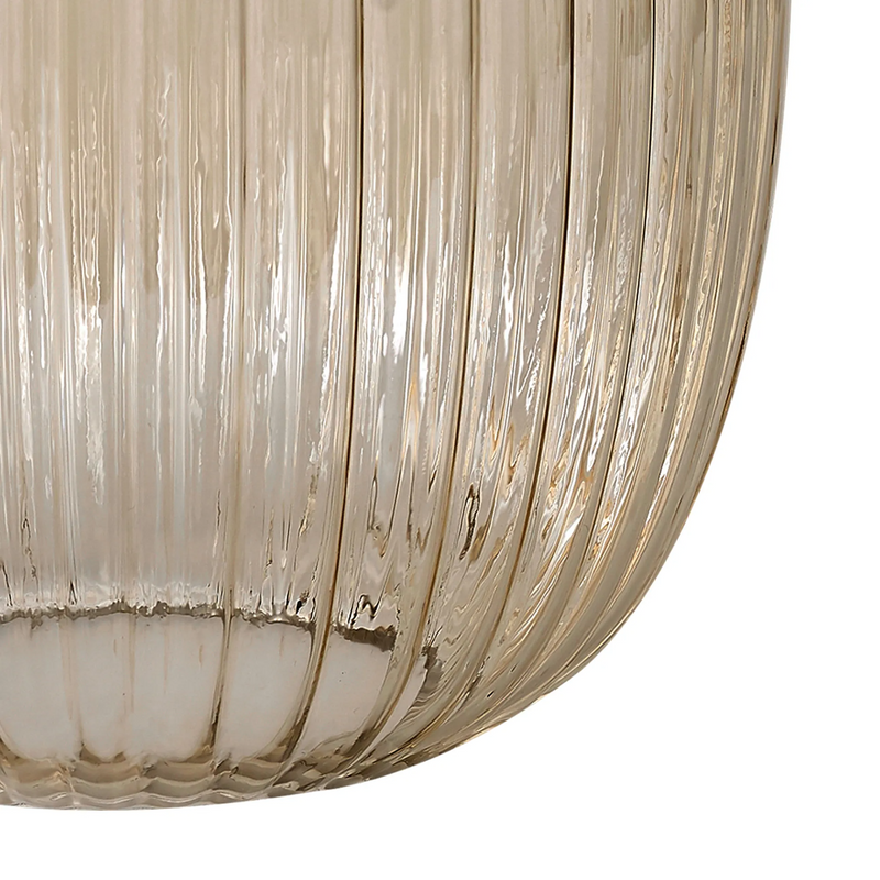 Load image into Gallery viewer, C-Lighting Chisel 20cm Almond Ribbed Glass, Champagne - 39571
